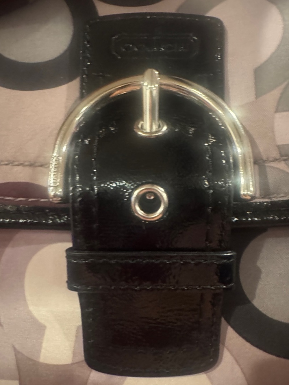 Coach Purple, Black and Gray Signature Shoulder Bag - Picture 11 of 16